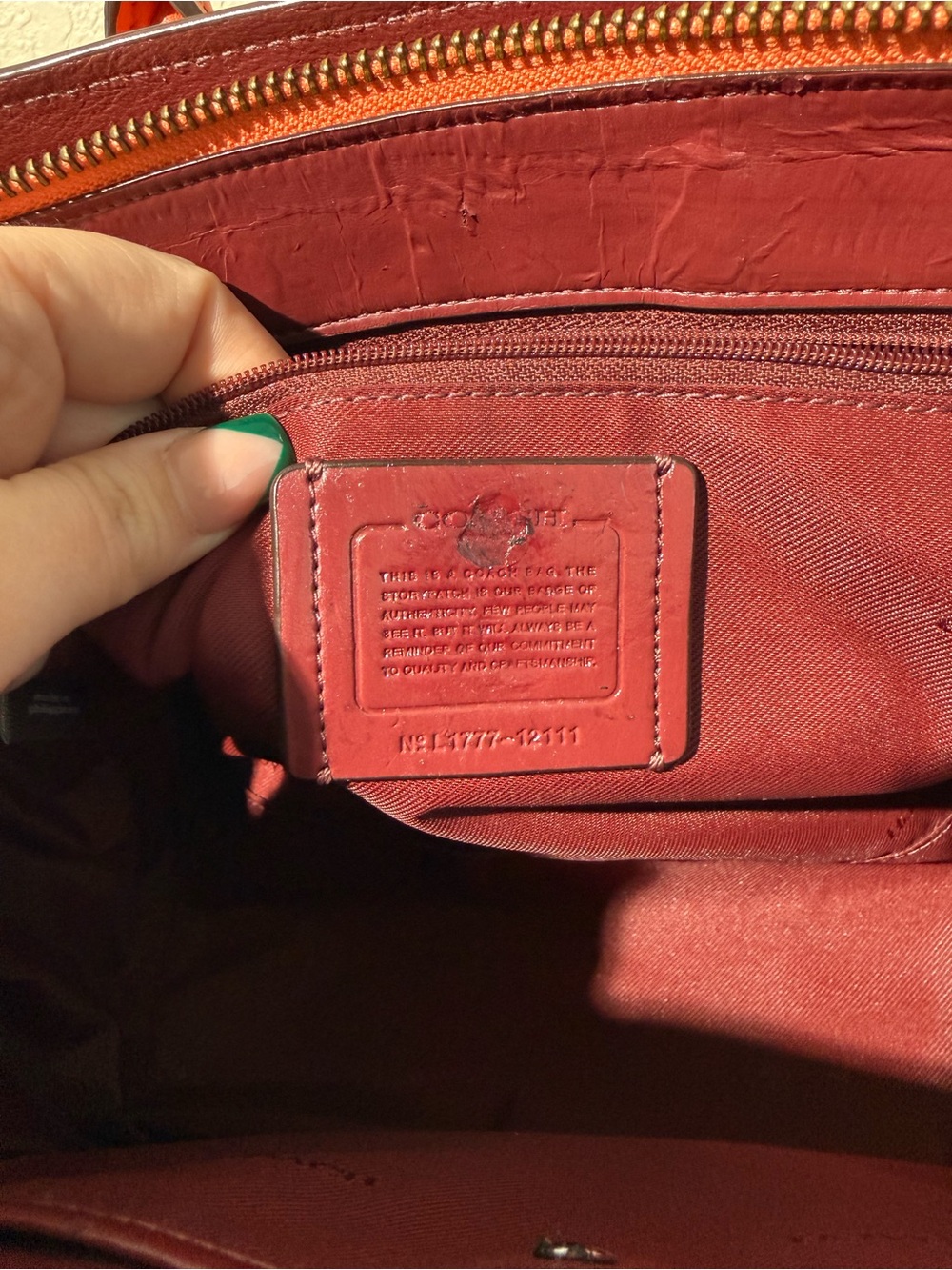 Coach Swagger 27 Mandarin Glovetanned Leather Satchel 12111 - 2017 - Picture 7 of 13